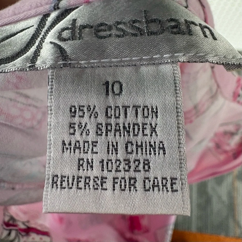 Dress Barn A-line Pink Women's Skirt with a handbag print size 10